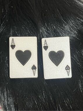 Yazbukey Ace Of Black Hearts Earrings